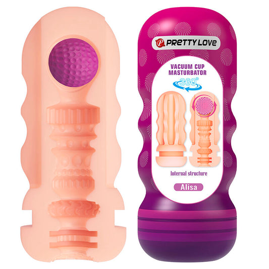 PRETTY LOVE MASTURBADOR VAGINAL COM VENTOSA E TEXTURAS INTERNAS