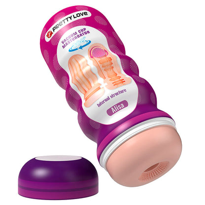PRETTY LOVE MASTURBADOR VAGINAL COM VENTOSA E TEXTURAS INTERNAS