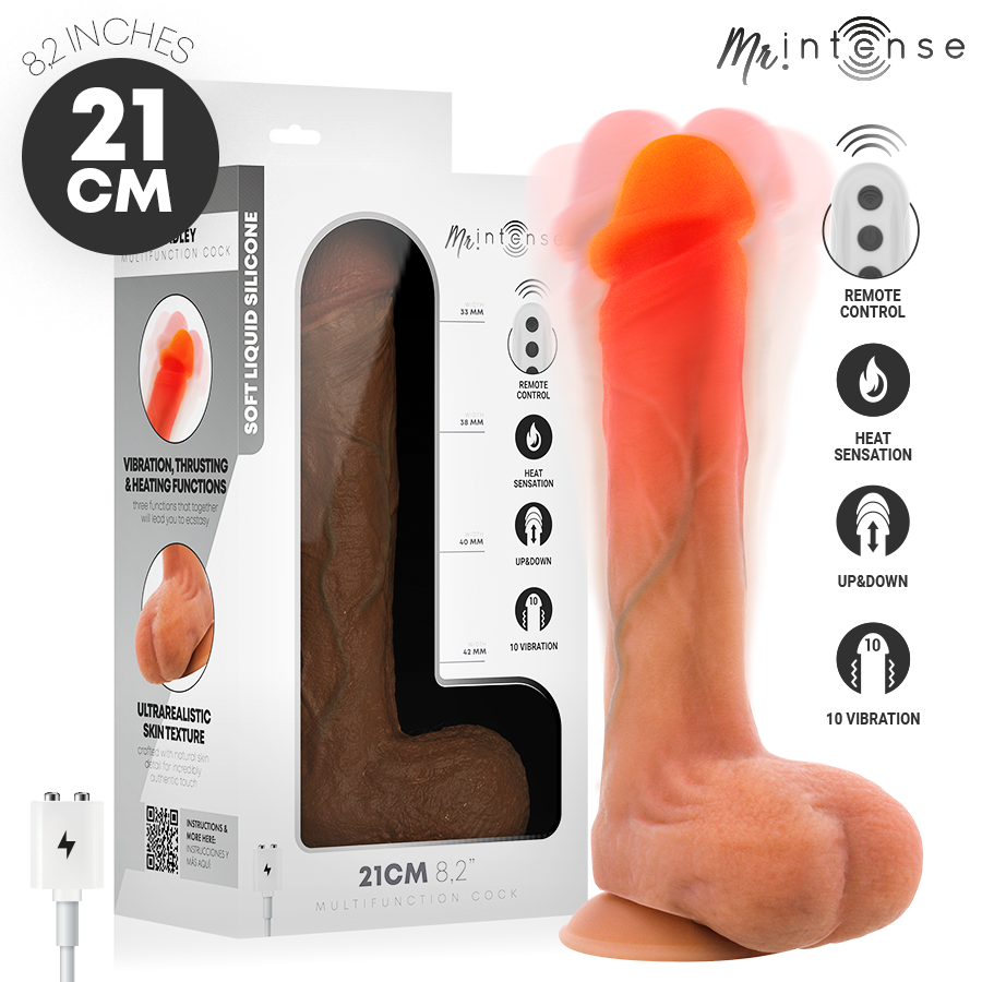 MR INTENSE BRADLEY VIBRADOR DILDO COM EFEITO DE CALOR E CONTROLE REMOTO 21 CM y 42 CM