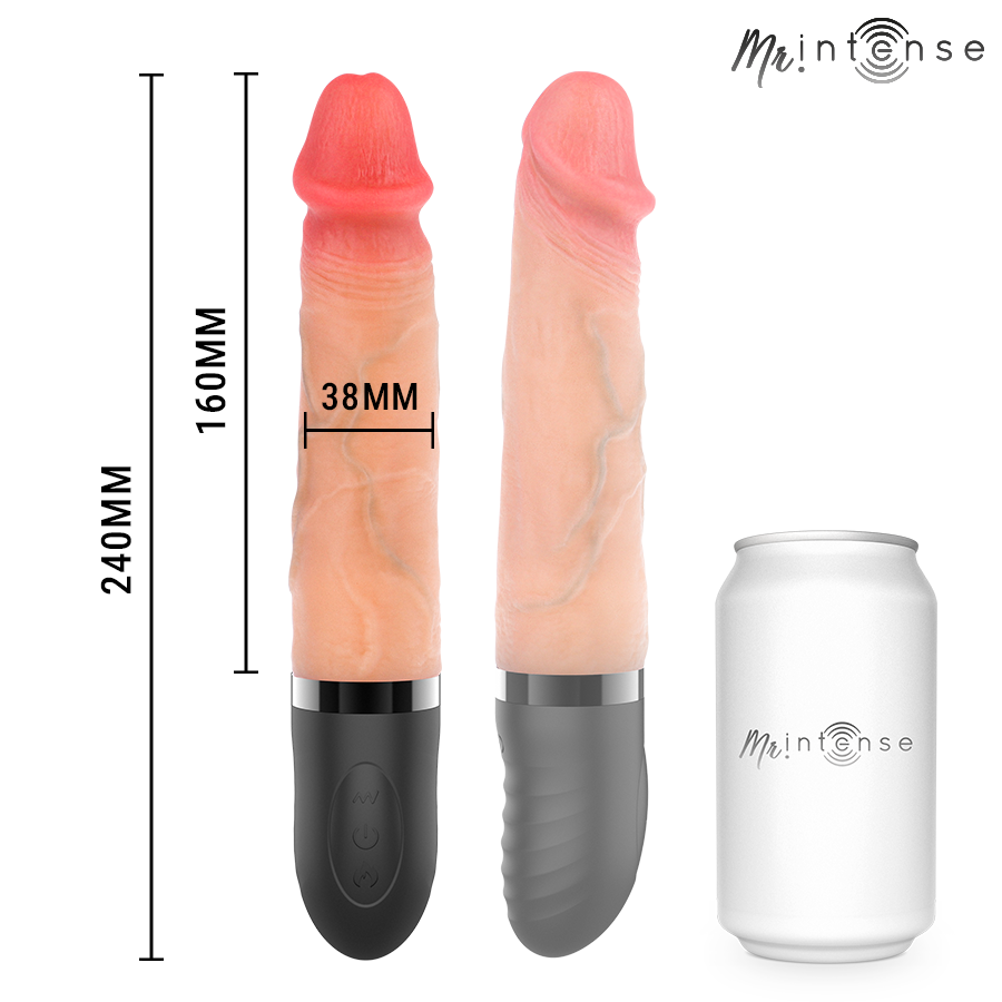 MR INTENSE JEAN VIBRADOR UPDOWN COM EFEITO DE CALOR 24 CM y 38 CM
