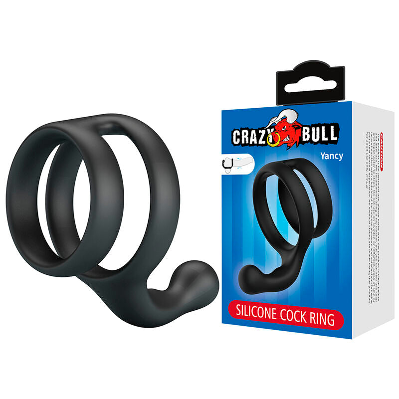 CRAZY BULL ANEL DUPLO PARA PeNIS E TESTiCULOS YANCY PRETO