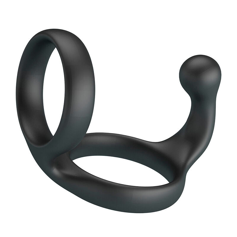 CRAZY BULL ANEL DUPLO FLORIAN PARA PeNIS E TESTiCULOS PRETO