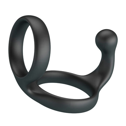 CRAZY BULL ANEL DUPLO FLORIAN PARA PeNIS E TESTiCULOS PRETO