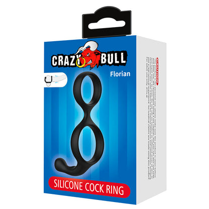 CRAZY BULL ANEL DUPLO FLORIAN PARA PeNIS E TESTiCULOS PRETO