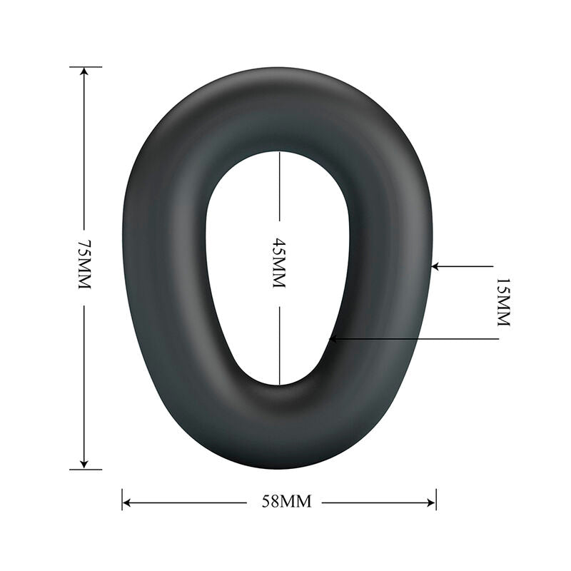 CRAZY BULL ANEL PENIANO DE SILICONE SUPER MACIO VESPER PRETO