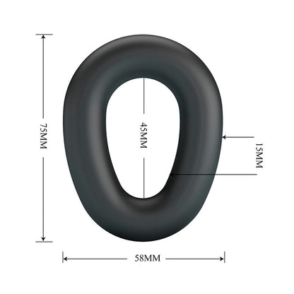 CRAZY BULL ANEL PENIANO DE SILICONE SUPER MACIO VESPER PRETO